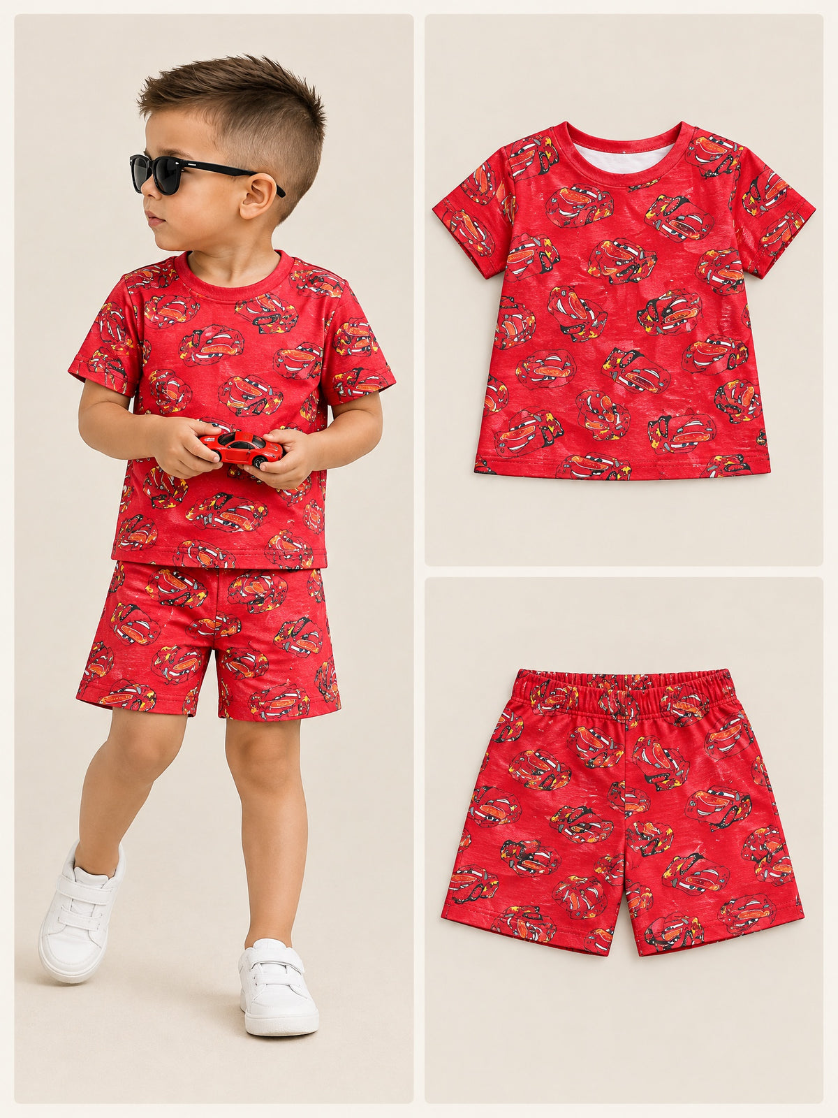 Red Racer T-shirt and shorts set